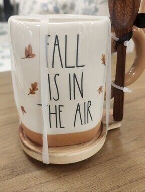 Rae Dunn Fall Is In The Air Ceramic Mug - Fall Leaves